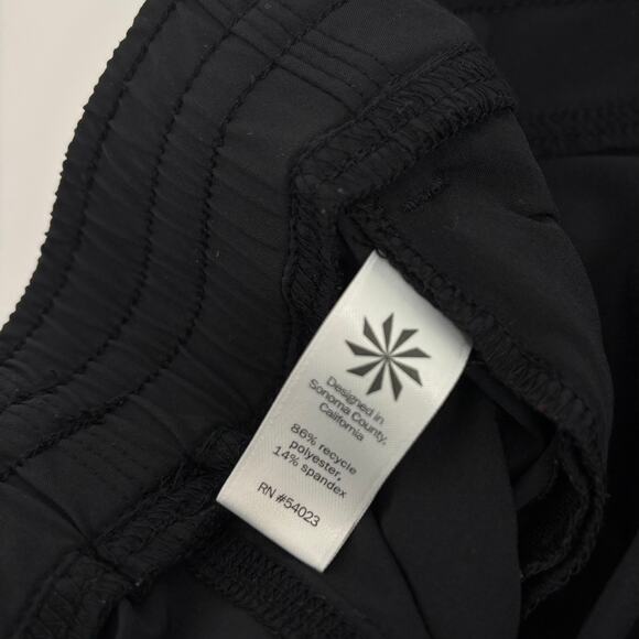 Athleta La Viva Capri Pants 6 Black Ruched Gym Training Workout Athleisure - Picture 8 of 8